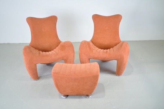 Image 1 of 2x Leolux Balou with footstool