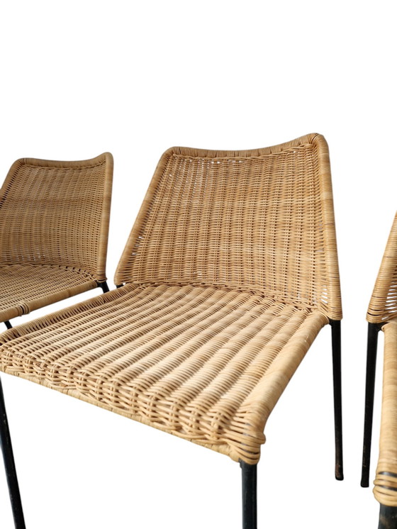 Image 1 of 3X Wicker Design Chair - Herbert Hirsche For A. Polak 1950S