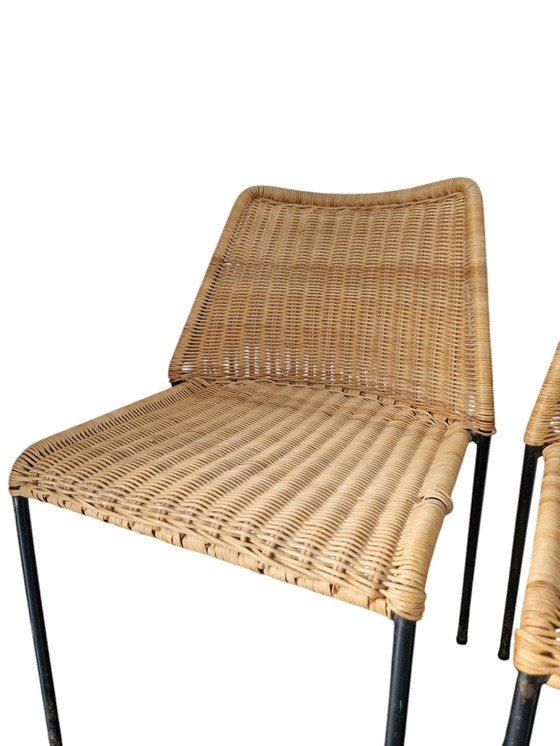 Image 1 of 3X Wicker Design Chair - Herbert Hirsche For A. Polak 1950S