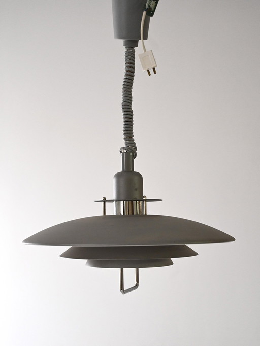 Scandinavian Vintage Metal Pendant Lamp With Layered Discs