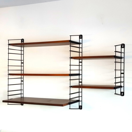 Image 1 of Mid Century Tomado Wall Unit In Teak Wood By A. Dekker