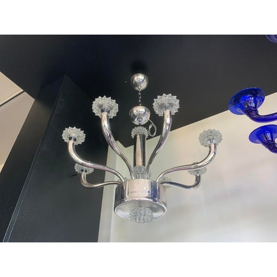 Image 1 of Contemporary Chandelier In Murano Style Glass With "Rostrato" Cup