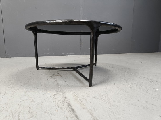 Image 1 of Round Tripod Brutalist Coffee Table, 1970S 