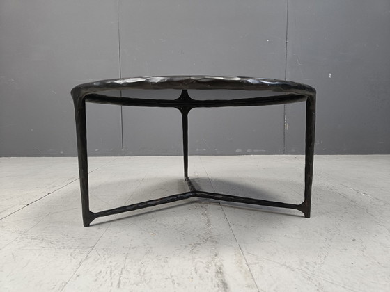 Image 1 of Round Tripod Brutalist Coffee Table, 1970S 