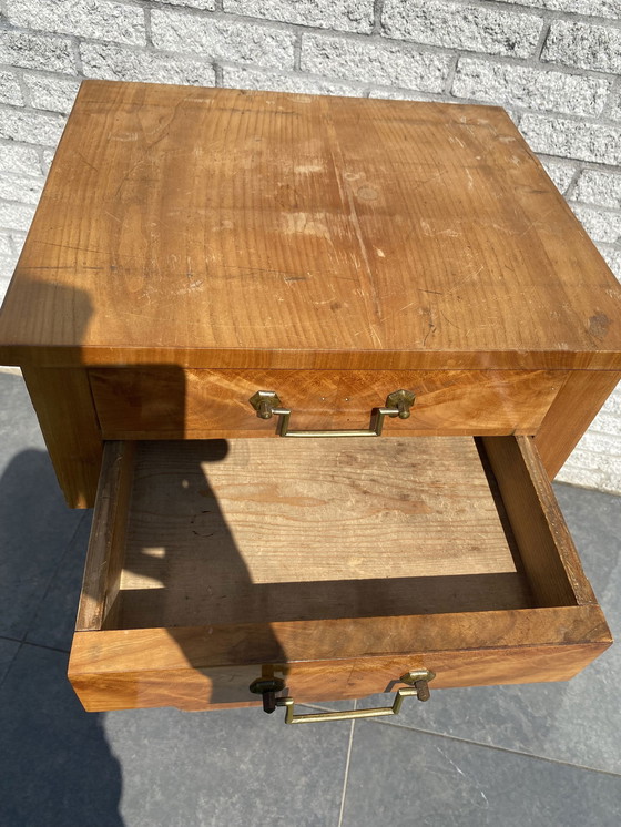 Image 1 of Antique Harp Side Table