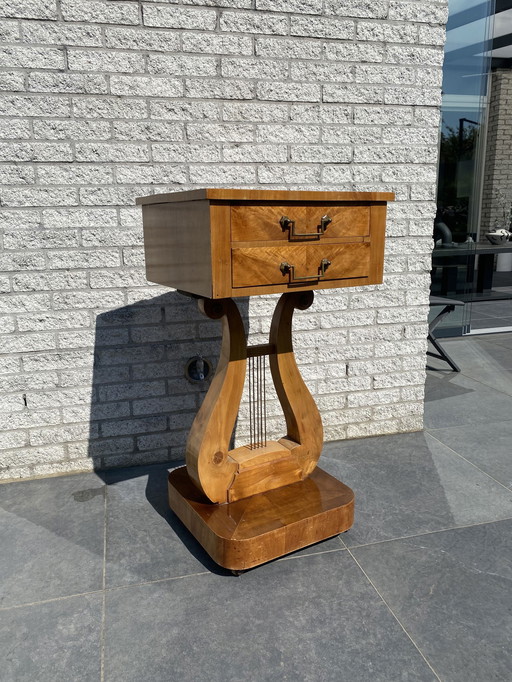 Antique Harp Side Table