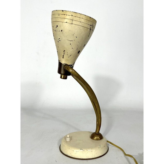 Image 1 of Lampada da tavolo vintage in ottone laccato di Arredoluce, Italia 1950
