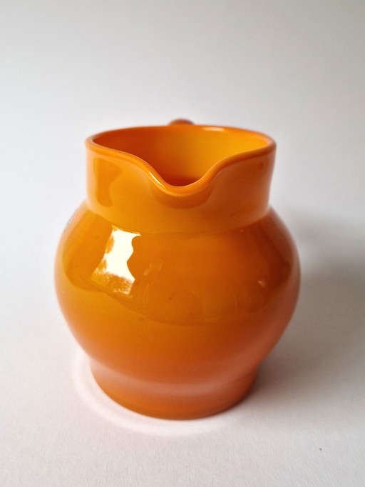 Kosta Boda - Orange Water Jug By Erik Höglund - Signed