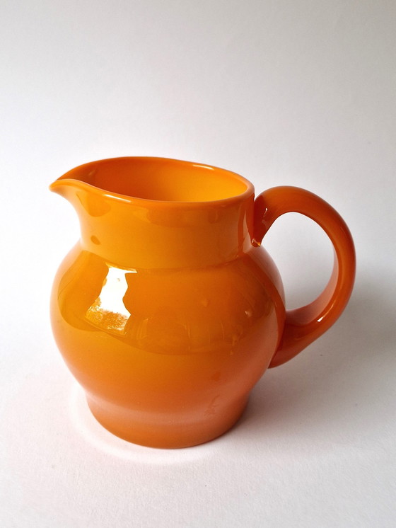 Image 1 of Kosta Boda - Orange Water Jug By Erik Höglund - Signed