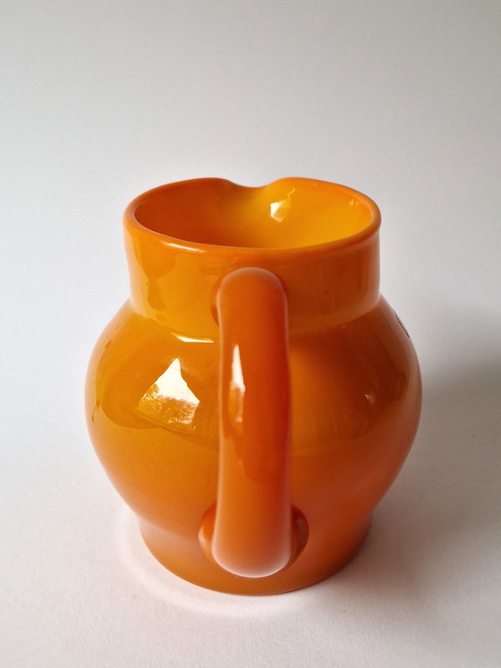 Image 1 of Kosta Boda - Orange Water Jug By Erik Höglund - Signed