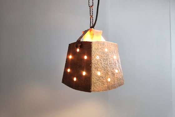 Image 1 of Copper Brutalist Pendant Light, 1970S