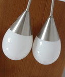 Two Vintage Drop Pendant Lamps