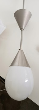 Two Vintage Drop Pendant Lamps