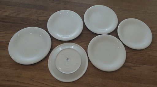 Tableware Alessi Pluto By Guido Venturini 2001, 6X Dinner plate, 6X Soup plate, 4X Breakfast plate