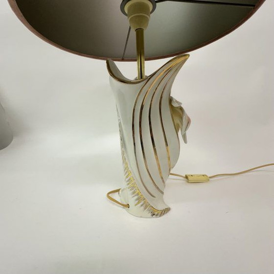 Image 1 of Hollywood regency bassano ceramic table lamp Italy , 1970’s