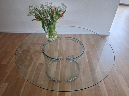 Gallotti & Radice glass coffee table by Pierangelo Gallotti