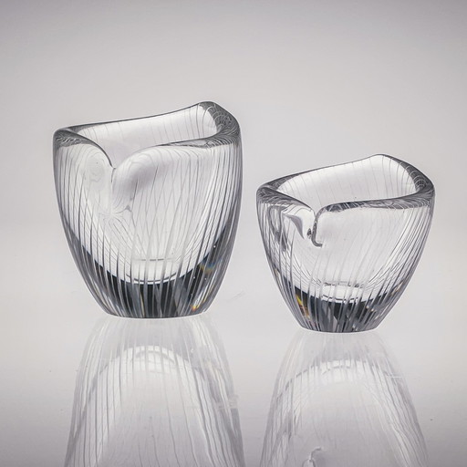 Tapio Wirkkala, Crystal Art-Object, Model 3132 in two sizes, Iittala 1954 & 1957 – glaskunst, Glass, Modern (photo 2 of 10)