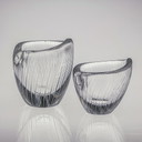 Tapio Wirkkala, Crystal Art-Object, Model 3132 in two sizes, Iittala 1954 & 1957
