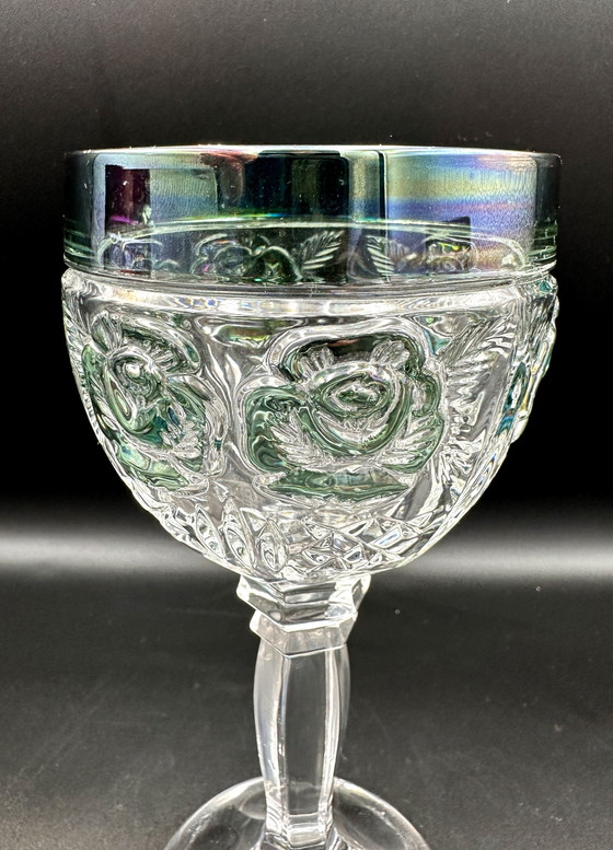 Image 1 of Copas de vino de cristal de plomo, Alemania, década de 1960, Anna Hütte