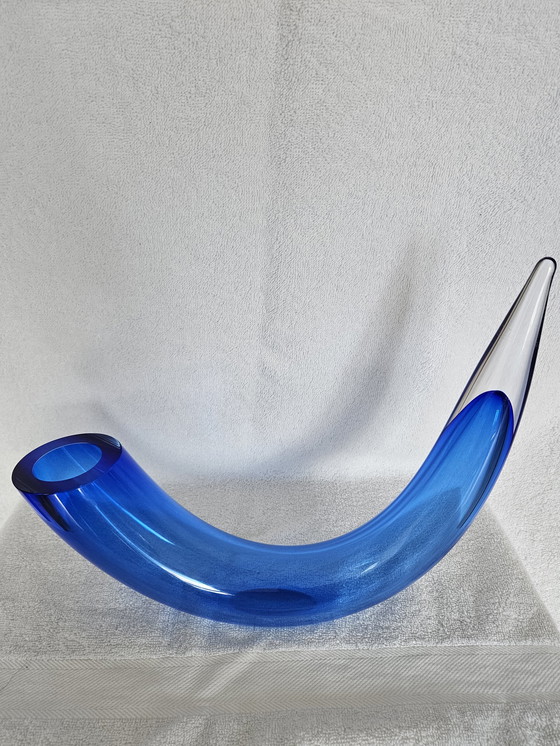 Image 1 of Studio Ahus Suède verre bleu corne