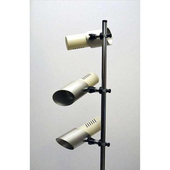 Image 1 of Vintage "Spotlights" floor lamp in metal and chrome steel by Stilnovo, 1970