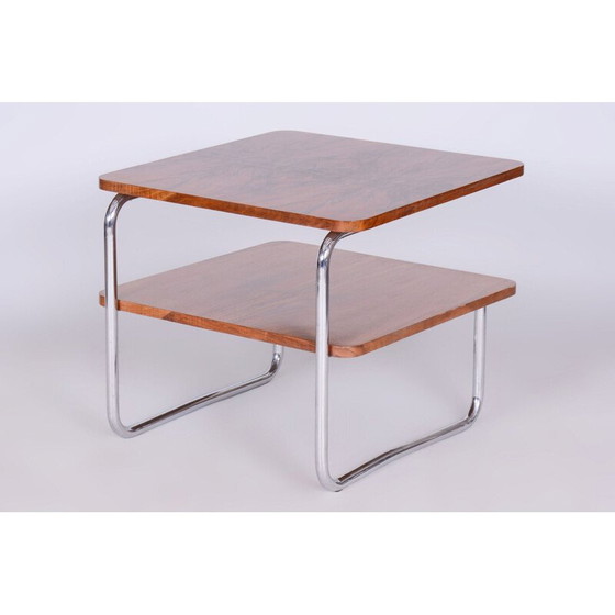 Image 1 of Vintage Bauhaus side table by Mora, Czech 1930s