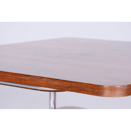 Image 1 of Vintage Bauhaus side table by Mora, Czech 1930s