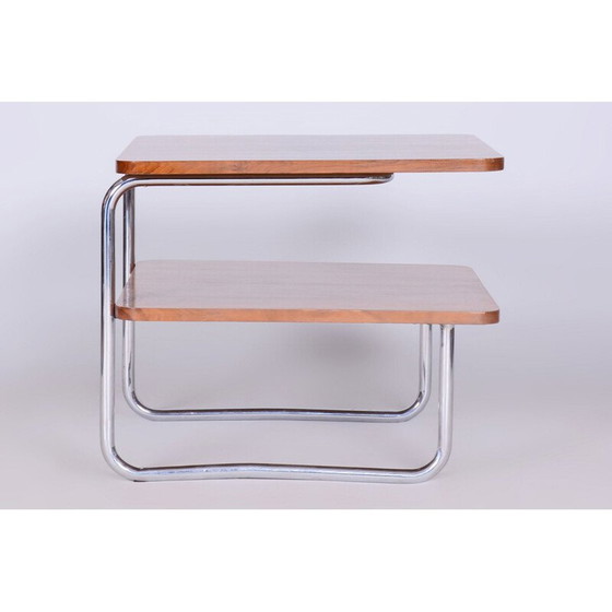 Image 1 of Vintage Bauhaus side table by Mora, Czech 1930s