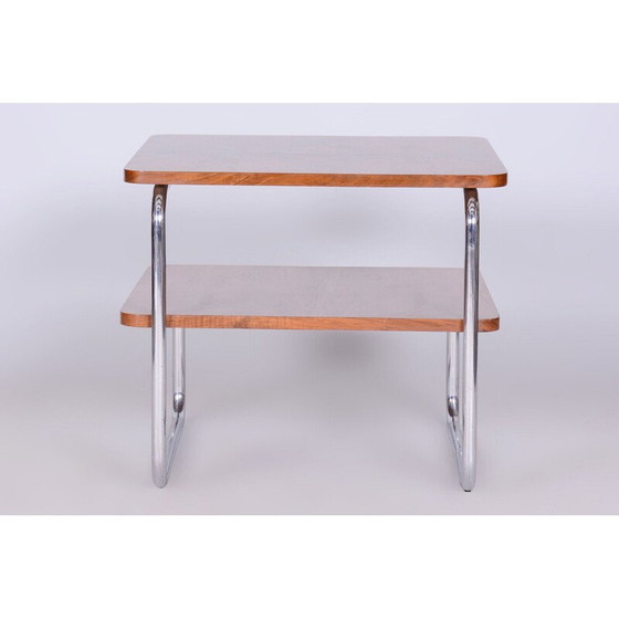 Image 1 of Vintage Bauhaus side table by Mora, Czech 1930s