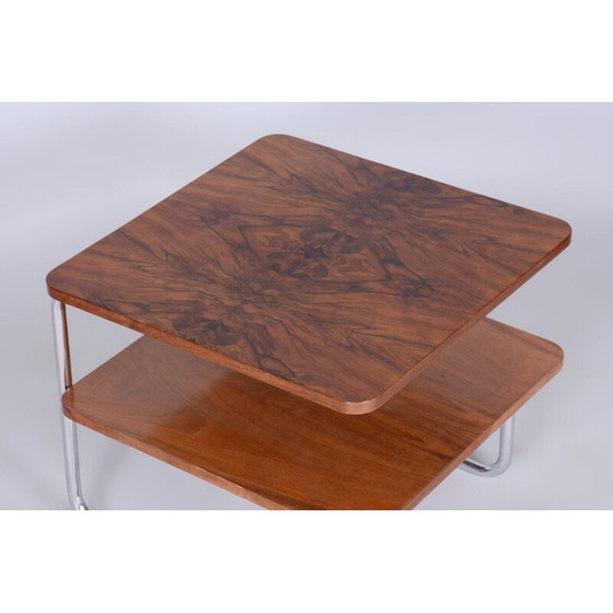 Image 1 of Vintage Bauhaus side table by Mora, Czech 1930s