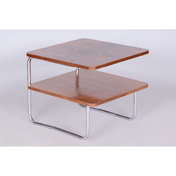 Image 1 of Vintage Bauhaus side table by Mora, Czech 1930s