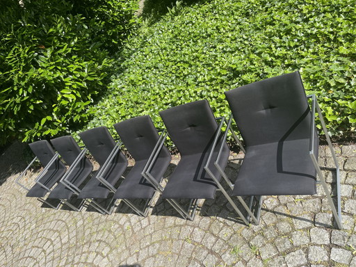 7x Arco Frame chair - noir