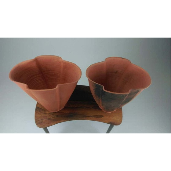 Image 1 of Pair of large vintage unglazed earthenware vases by Svend Hammershøi, 1930