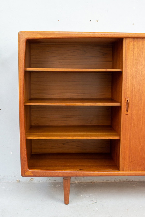 Image 1 of H.P. Hansen Teak Highboard Buffet Commode Danish Midcentury