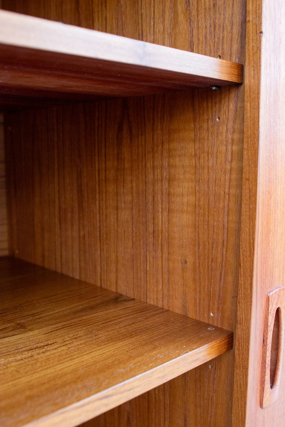 Image 1 of H.P. Hansen teak highboard sideboard chest of drawers Danish Midcentury