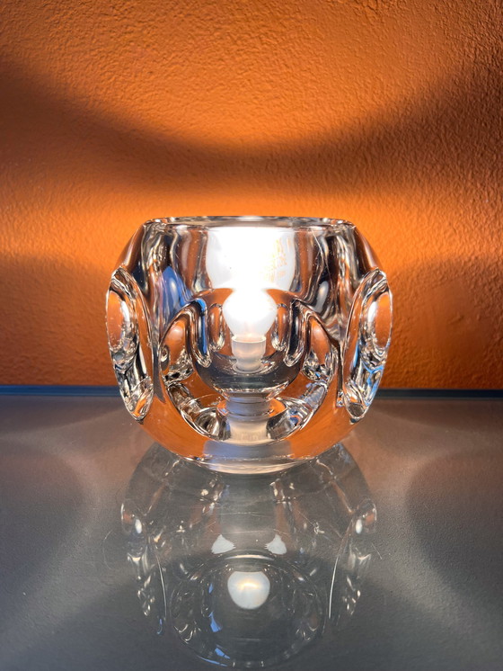 Image 1 of Vintage Peill & Putzler Glass Icecube Table Lamp