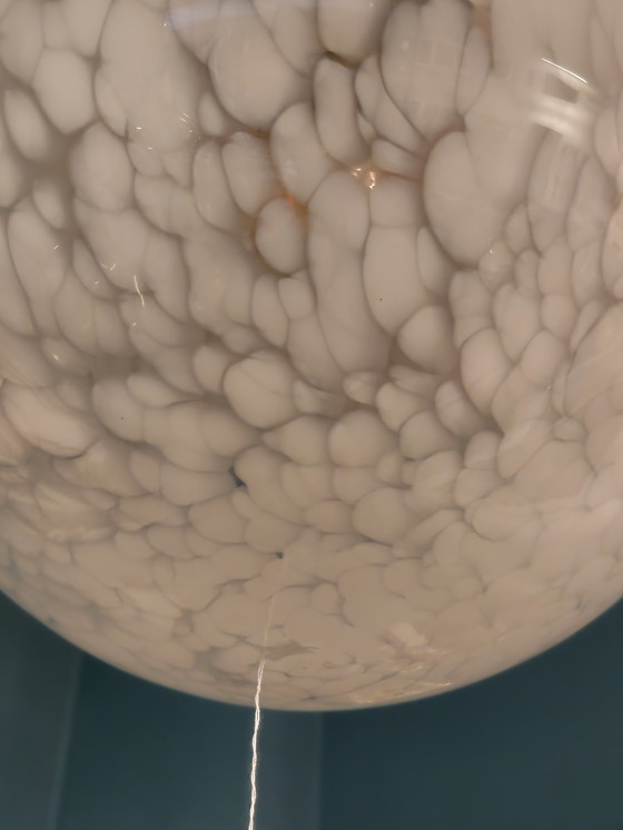 Image 1 of Vintage Glass Globe Pendant Lamp