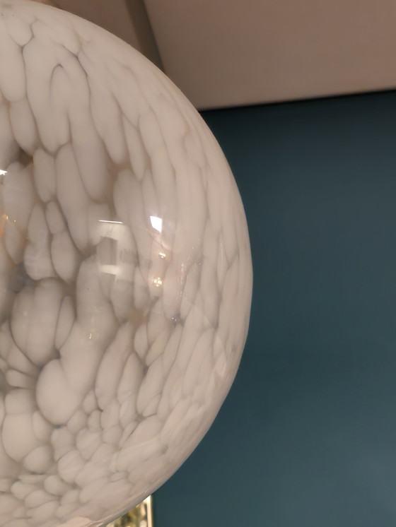 Image 1 of Vintage Glass Globe Pendant Lamp