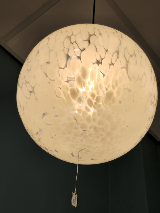 Image 1 of Vintage Glass Globe Pendant Lamp
