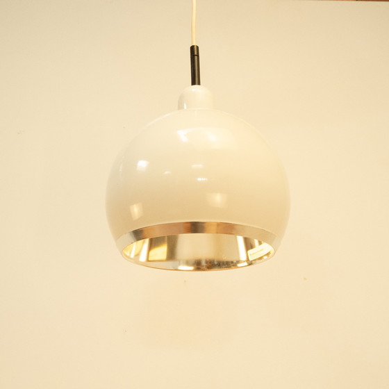 Image 1 of ball light, white lacquered metal, 1970s