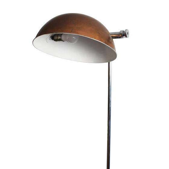 Image 1 of Lampada da terra vintage in rame e acciaio inossidabile, Cecoslovacchia 1930