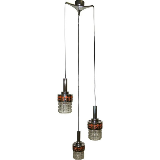 Vintage waterfall chandelier Raak Amsterdam, 1970