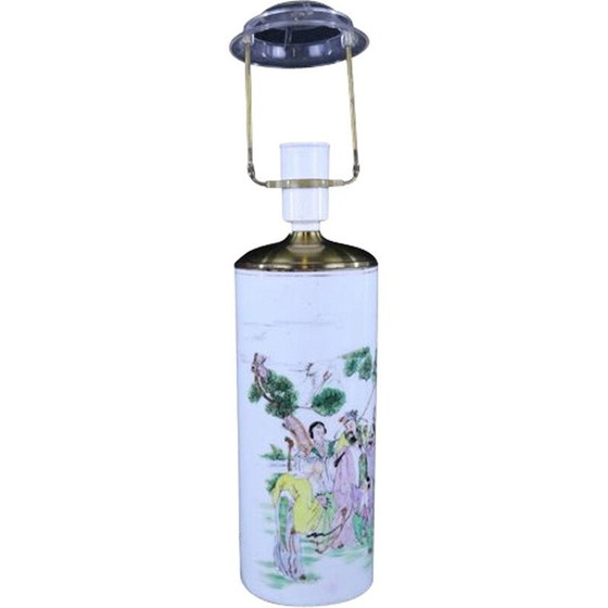 Image 1 of Vintage Asian porcelain table lamp