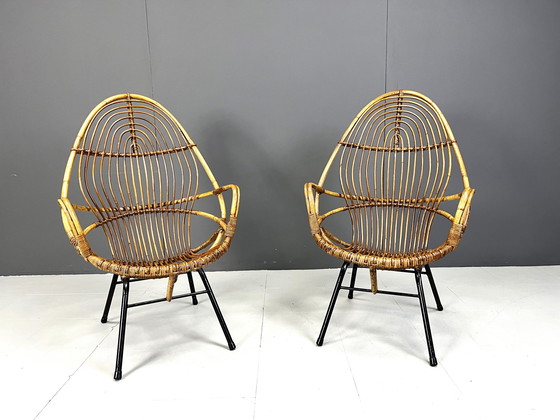 Image 1 of Pair of Mid-Century chairs by Rohé Noordwolde, 1960's, Netherlands