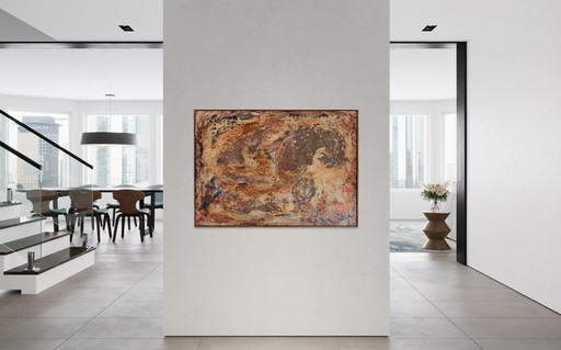 Magnificent Large Abstract Painting / Paris 1960