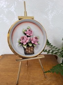 Vintage Capodimonte Porcelain Floral Painting