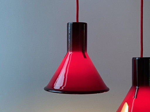 Red Michael Bang P&T mini pendant light Holmegaard