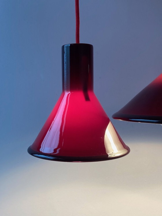 Image 1 of Red Michael Bang P&T mini pendant light Holmegaard