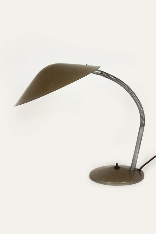 Large Industrial Bauhaus Style Table Lamp, 1940S