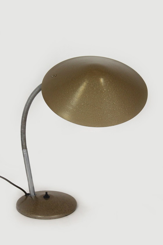 Image 1 of Large Industrial Bauhaus Style Table Lamp, 1940S